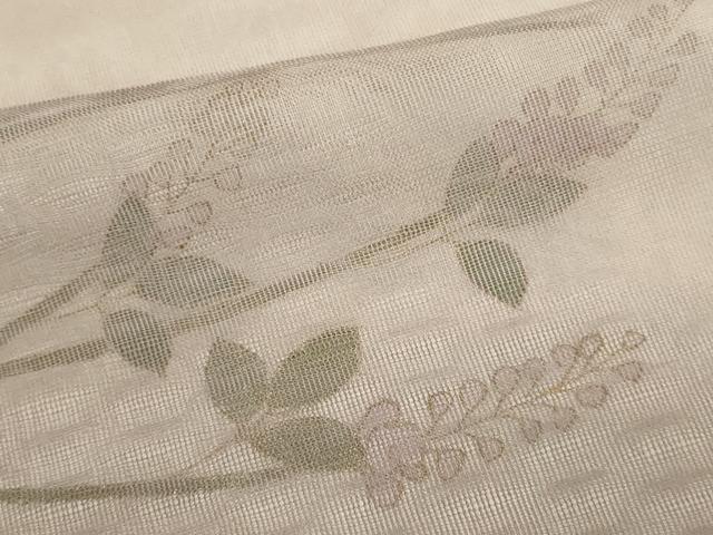 平和屋着物▽訪問着 無双 紗袷 紗×紗 枝花文 金彩 正絹 逸品 未使用