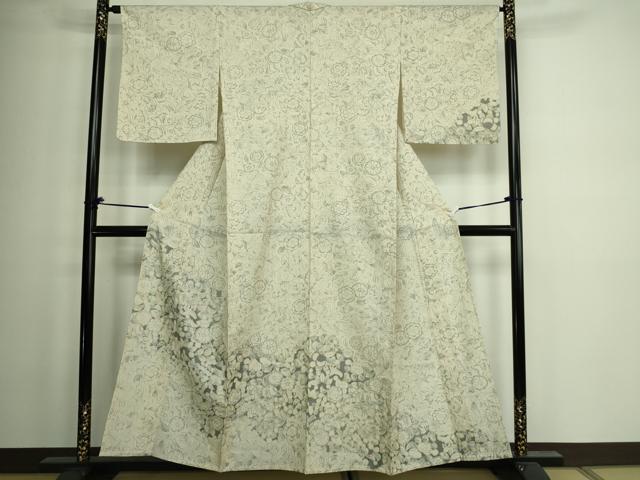 平和屋着物▽訪問着　単衣　紬地　辻が花　正絹　逸品　DAAW9188sf 平和屋着物▽訪問着 単衣 紬地 辻が花 正絹 逸品 DAAW9188sfの通販はau