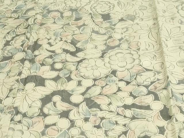 平和屋着物▽訪問着　単衣　紬地　辻が花　正絹　逸品　DAAW9188sf 平和屋着物▽訪問着 単衣 紬地 辻が花 正絹 逸品 DAAW9188sfの通販はau