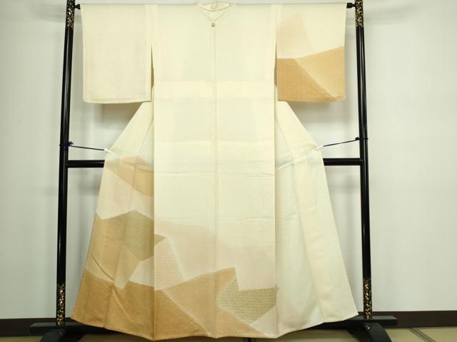 平和屋着物▽訪問着　単衣　吉祥花文　暈し染め　正絹　逸品　DAAW9235sf