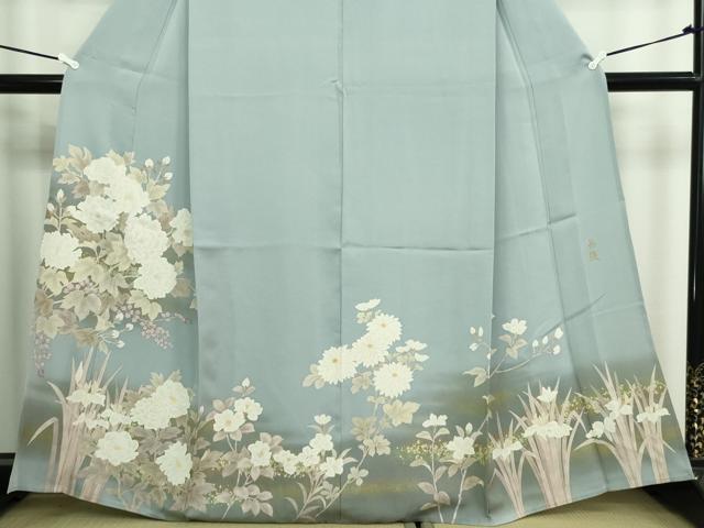 平和屋着物▽豪華色留袖　単衣　作家物　草花文　暈し染め　金彩　正絹　逸品　DAAW9246sf 平和屋着物□豪華色留袖 作家物 花鳥文 金彩 正絹 逸品 CABG6444xe