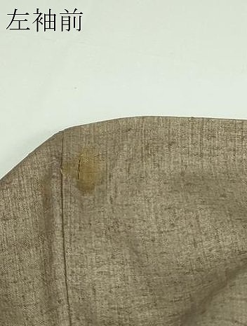 平和屋着物▽訪問着　単衣　紬地　枝葉文　正絹　逸品　DAAW9249sf_8