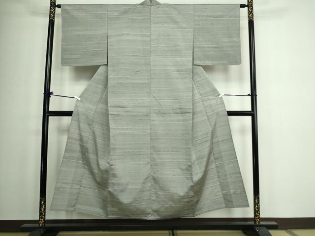 平和屋着物▽上質な紬 　単衣　 横段文　正絹　逸品　未使用　DAAW9282sf 平和屋着物▽上質な紬 単衣 横段文 正絹 逸品 未使用 DAAW9282sfの通販