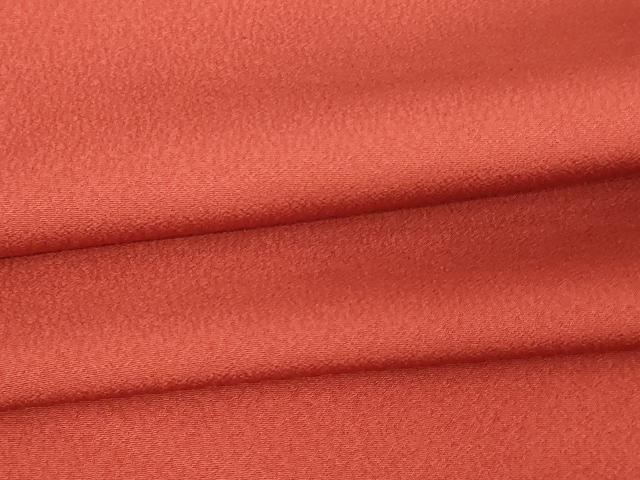 平和屋着物▽上質な色無地　単衣　紅海老茶色　正絹　逸品　DAAW9360sf