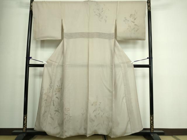 平和屋着物▽訪問着　無双　紗袷　紗×絽　草花文　正絹　逸品　DAAW9393sf