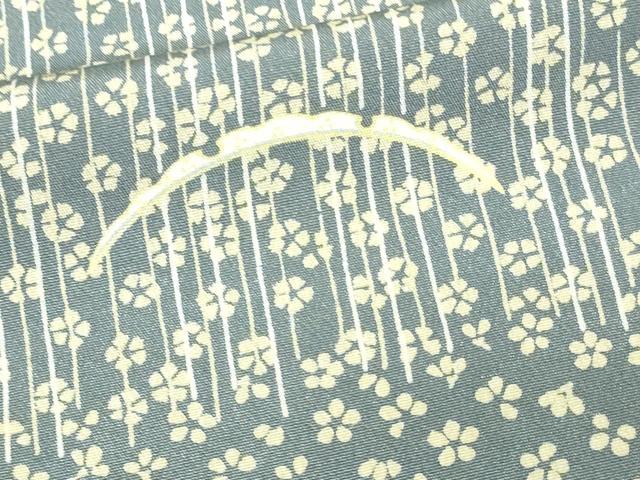 平和屋着物▽上質な小紋　単衣　芝花文　暈し染め　正絹　逸品　DAAW9397sf 平和屋着物▽上質な小紋 単衣 芝花文 暈し染め 正絹