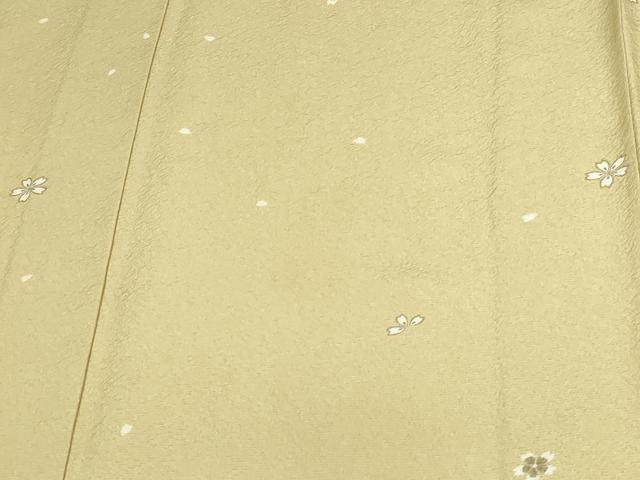 平和屋着物▽上質な小紋 単衣 舞桜文 正絹 逸品 DAAW9398sf