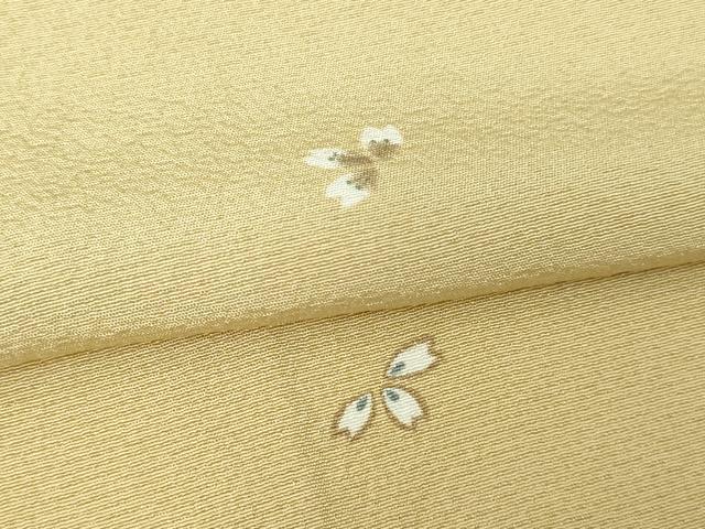 平和屋着物▽上質な小紋 単衣 舞桜文 正絹 逸品 DAAW9398sf