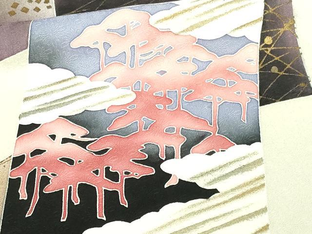 平和屋着物▽訪問着　単衣　刺繍　草花文　暈し染め　金彩　正絹　逸品　DAAW9405sf 平和屋着物▽訪問着 単衣 刺繍 草花文 暈し染め 金彩 正絹 逸品