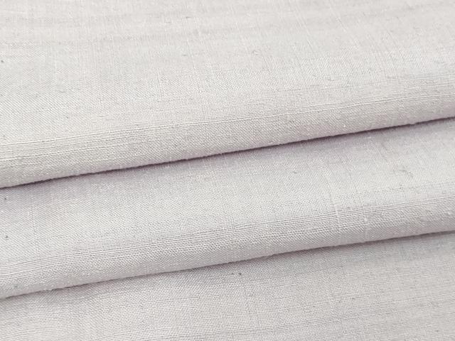 平和屋着物▽結城紬　単衣　白藤色　正絹　逸品　DAAW9408sf