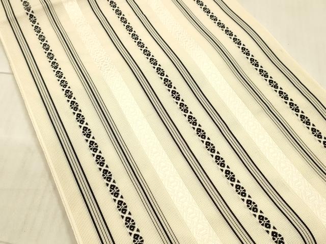 平和屋着物＊夏物　本場筑前博多織　八寸名古屋帯　紗献上　正絹　逸品　DAAX0045cm 平和屋着物＊夏物 本場筑前博多織 八寸名古屋帯 紗献上 正絹 逸品