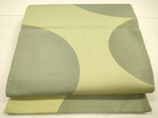 平和屋着物●世界的人形師　辻村寿三郎　ジュサブロー　六通柄袋帯　丸文　正絹　逸品　DAAX0105cm