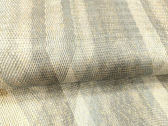 平和屋着物＊夏物 両面 全通柄 本袋帯 組織 抽象文様 金銀糸