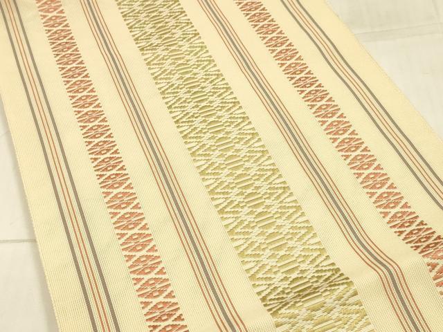 平和屋着物＊夏物　本場筑前博多織　八寸名古屋帯　紗献上　正絹　逸品　DAAX0203cm_1