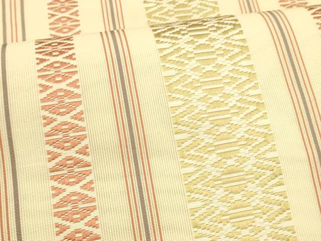 平和屋着物＊夏物　本場筑前博多織　八寸名古屋帯　紗献上　正絹　逸品　DAAX0203cm_3