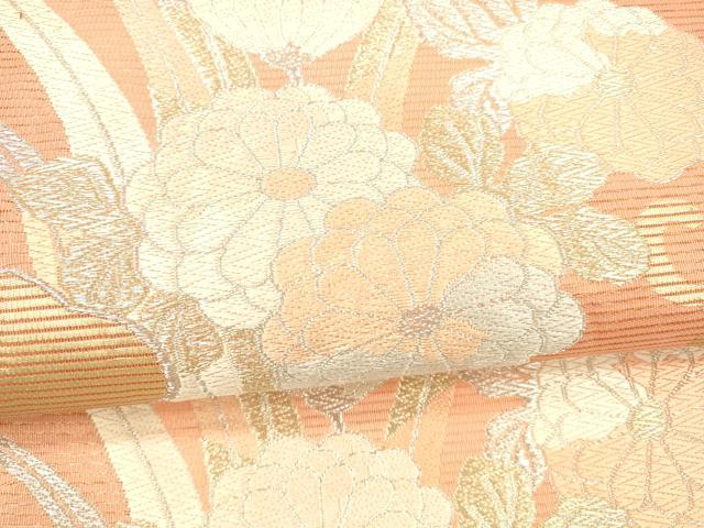 平和屋着物＊夏物　六通柄袋帯　唐織　花唐草文　金銀糸　正絹　逸品　DAAX0249cm 平和屋着物＊夏物 六通柄袋帯 唐織 花唐草文 金銀糸 正絹 逸品