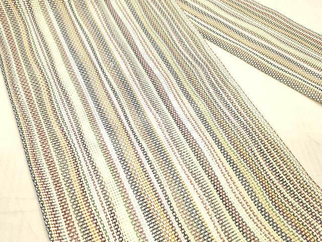 平和屋着物＊夏物 八寸名古屋帯 間道 正絹 逸品 DAAX0281cm