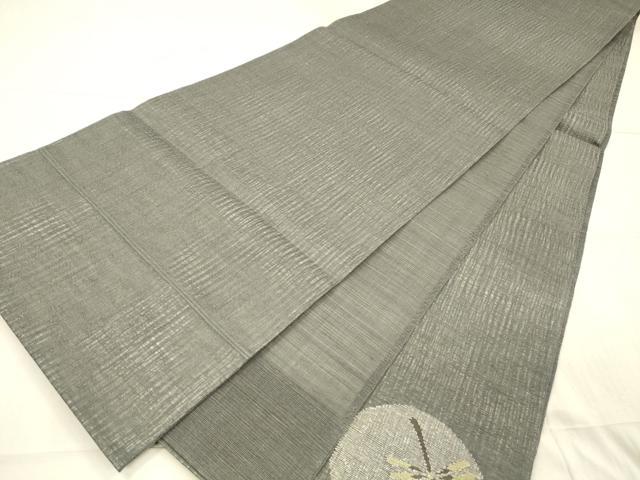 平和屋着物＊夏物　太鼓柄袋帯　蜻蛉丸文　銀糸　正絹　逸品　DAAX0291cm 平和屋着物＊夏物 太鼓柄袋帯 蜻蛉丸文 銀糸 正絹 逸品 DAAX0291cmの