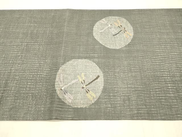 平和屋着物＊夏物　太鼓柄袋帯　刺繍　雪芝風景文　金糸　正絹　逸品　DAAW4202cm 平和屋着物＊夏物 太鼓柄袋帯 刺繍 雪芝風景文 金糸 正絹 逸品
