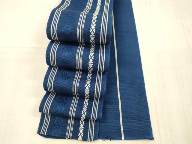 平和屋着物●男性　本場筑前博多織　角帯　献上　正絹　逸品　DAAX0395cm