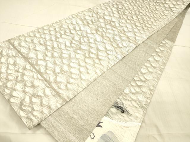 平和屋着物＊夏物 太鼓柄袋帯 唐草文 金銀糸 正絹 逸品 DAAX0515cm