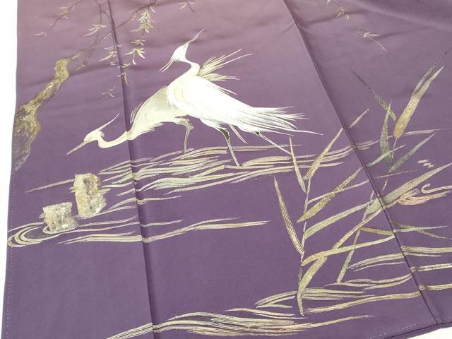 平和屋着物○金彩友禅 卓越技能者・名工・和田光正 訪問着 白鷺 暈