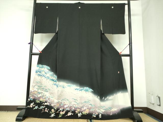 平和屋着物●本加賀友禅作家　西村央　黒留袖　飛鳥風景文　暈し染め　正絹　逸品　DAAX1257op