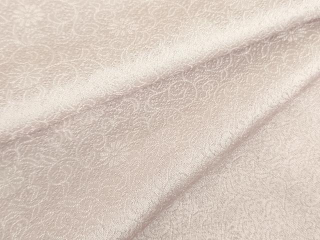 平和屋着物●上質な色無地　花唐草地紋　灰桜色　正絹　逸品　DAAX1258op