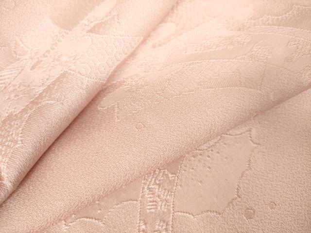 平和屋着物●上質な色無地　短冊花地紋　虹色　正絹　逸品　DAAX1372op