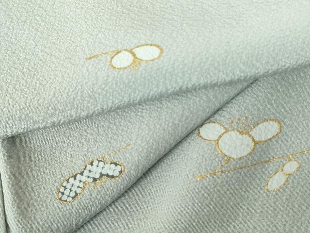 平和屋着物●上質な小紋　舞花　金彩　正絹　逸品　未使用　DAAX1411op