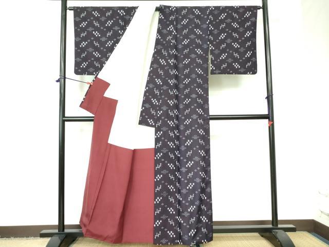 平和屋着物●本場琉球絣　紬　大城清栄作　証紙付き　正絹　逸品　DAAX1415op 平和屋着物○本場琉球絣 紬 大城清栄作 証紙付き 正絹 逸品 DAAX1415op