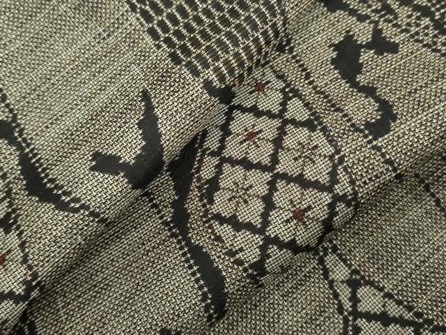 平和屋着物●本場大島紬　9マルキ　立涌吉祥花文　正絹　逸品　DAAX1479op