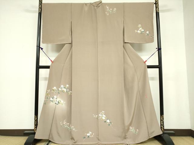 平和屋着物●訪問着　友禅　作家物　枝花文　暈し染め　正絹　逸品　DAAX1490op