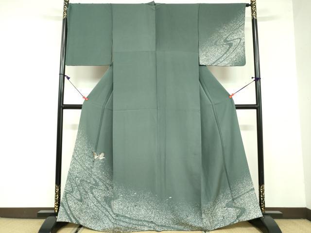 平和屋着物●訪問着　たたき染め　飛鳥文　正絹　逸品　DAAX1505op