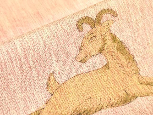 平和屋着物○訪問着 紬地 手描き 狩猟文 暈し染め 正絹 逸品