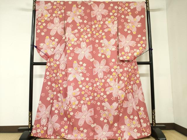 平和屋着物●小振袖　二尺袖　舞桜文　洗える着物　DAAX1541op