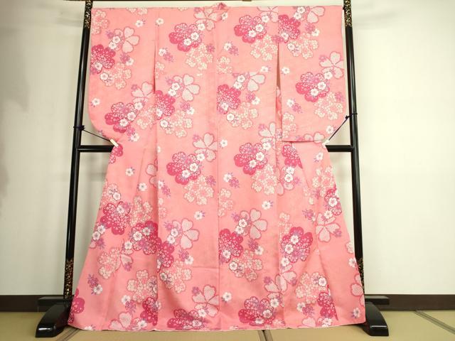 平和屋着物●小振袖　二尺袖　舞桜文　洗える着物　DAAX1963op