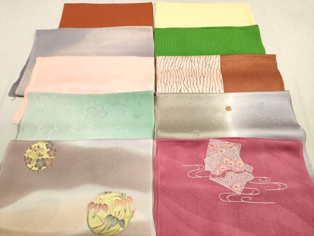 平和屋着物★和装小物　帯揚げ10枚セット　正絹　逸品　DAAX2004xg