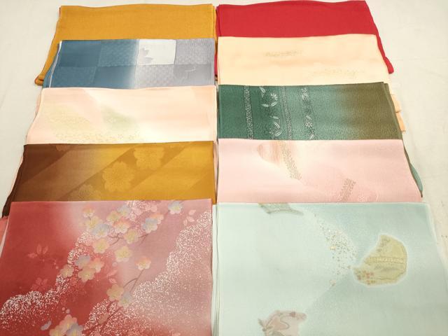 平和屋着物★和装小物　帯揚げ10枚セット　正絹　逸品　DAAX2006xg