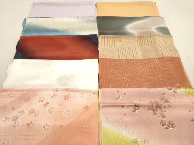 平和屋着物★和装小物　帯揚げ10枚セット　正絹　逸品　DAAX2015xg