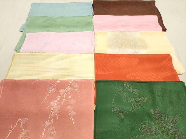 平和屋着物★和装小物　帯揚げ10枚セット　正絹　逸品　DAAX2019xg