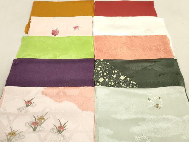 平和屋着物★和装小物　帯揚げ10枚セット　正絹　逸品　DAAX2085xg