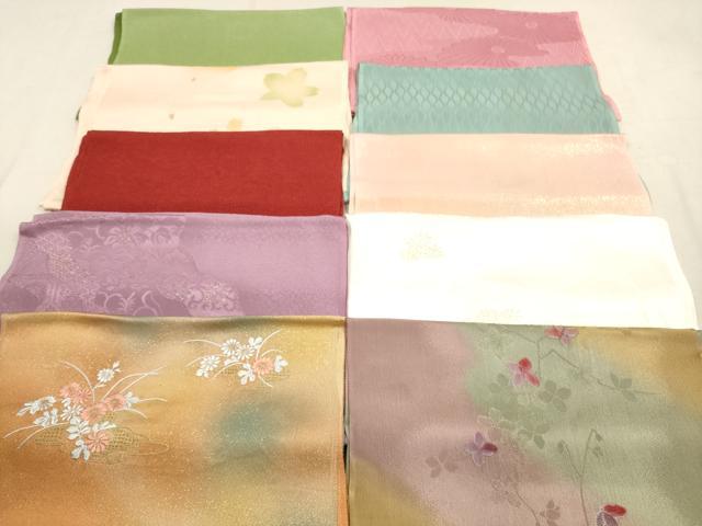 平和屋着物★和装小物　帯揚げ10枚セット　正絹　逸品　DAAX2086xg