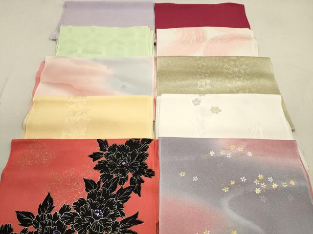 平和屋着物★和装小物　帯揚げ10枚セット　正絹　逸品　DAAX2385g