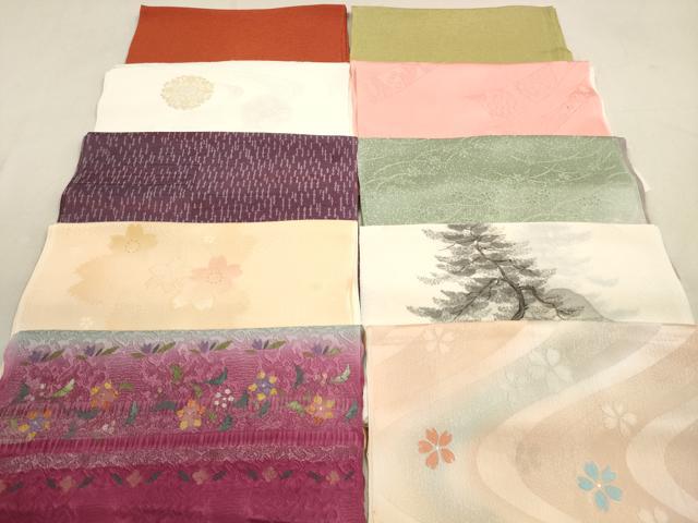 平和屋着物★和装小物　帯揚げ10枚セット　正絹　逸品　DAAX2475xg