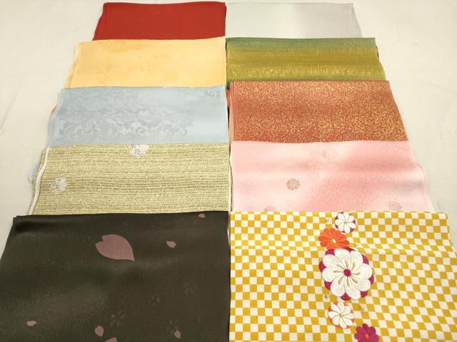平和屋着物★和装小物　帯揚げ10枚セット　正絹　逸品　DAAX2495xg