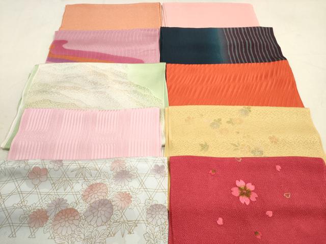 平和屋着物★和装小物　帯揚げ10枚セット　正絹　逸品　DAAX2510xg