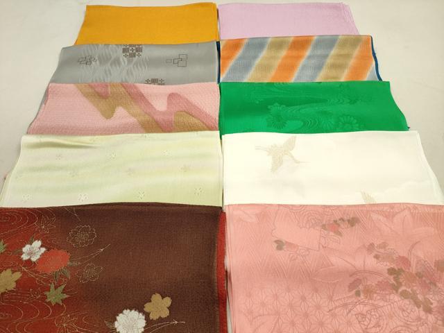 平和屋着物★和装小物　帯揚げ10枚セット　正絹　逸品　DAAX2520xg