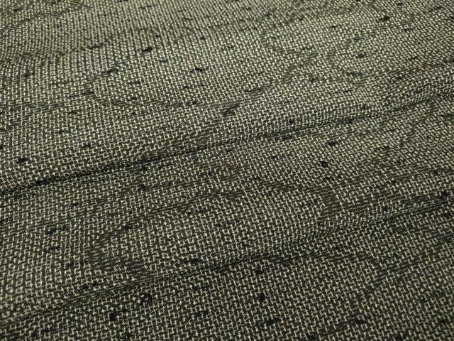 平和屋着物▽上質な紬 　単衣　雲重ね文 　正絹　逸品　未使用　DAAX3124az