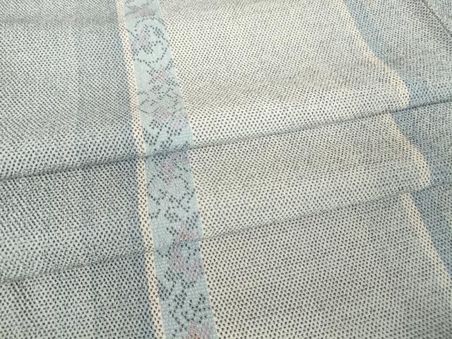 平和屋着物▽本塩沢　単衣　花間道　正絹　逸品　DAAX3130az